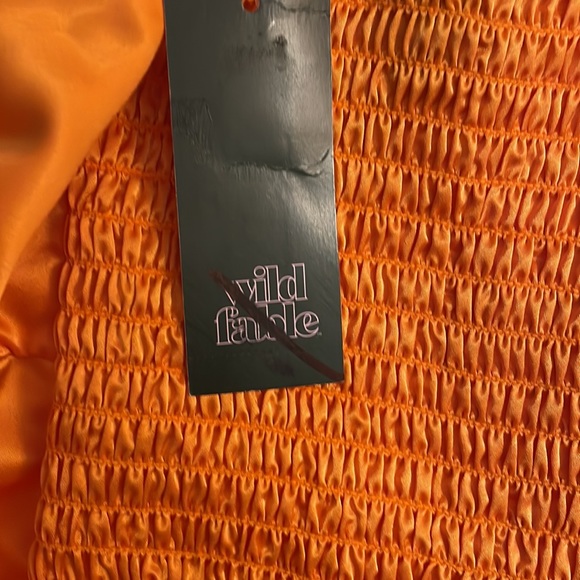 Wild Fable Orange Satin Bodycon Dress Large - Picture 10 of 14